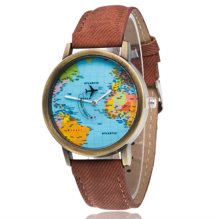 ساعت مچی World Travel بند جین