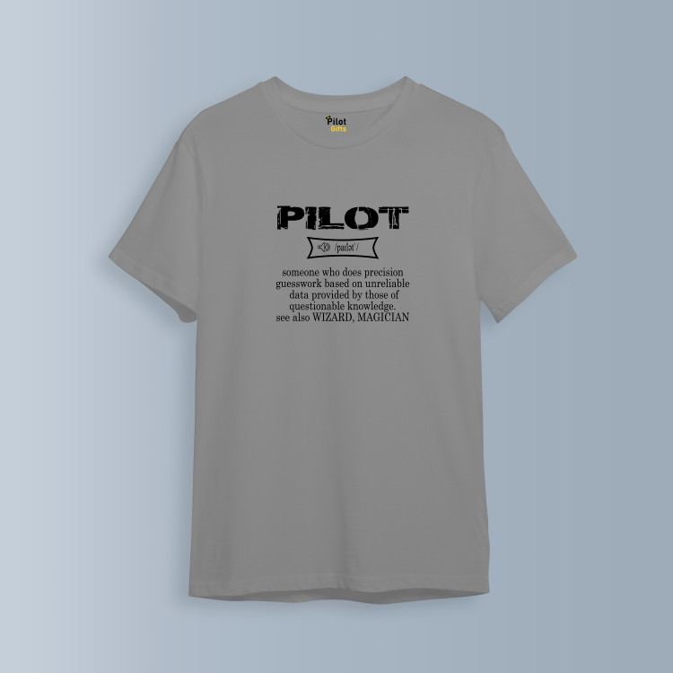 تیشرت نخی مردانه کلاسیک طرح Pilot کد T142