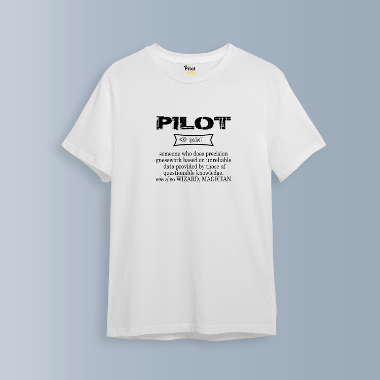 تیشرت نخی مردانه کلاسیک طرح Pilot کد T142