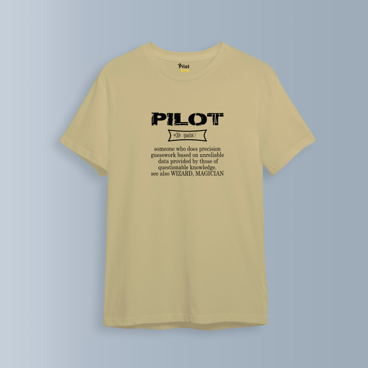 تیشرت نخی مردانه کلاسیک طرح Pilot کد T142